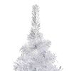 vidaXL &Aacute;rbol de Navidad preiluminado con luces y bolas plateado 210 cm
