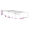 vidaXL Estructura de cama sin colch&oacute;n metal blanco 100x200 cm