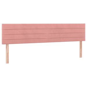 vidaXL Cabeceros terciopelo rosa 200x5x78/88 cm