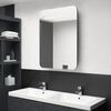 vidaXL Armario de ba&ntilde;o con espejo y LED gris 60x11x80 cm