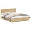 vidaXL Cama con almacenamiento con caj&oacute;n Roble Sonoma 160 x 200 cm
