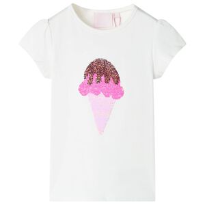 vidaXL Camiseta infantil color crudo 116