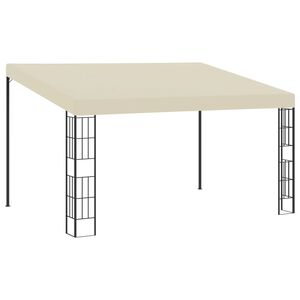 vidaXL Cenador con montaje en la pared tela color crema 3x4 m
