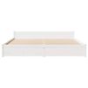 vidaXL Estructura de cama sin colch&oacute;n madera maciza blanca 200x200 cm