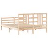 vidaXL Estructura de cama con cabecero madera maciza 160x200 cm