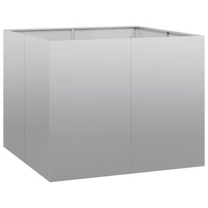 vidaXL Jardinera 100x100x80 cm de acero galvanizado