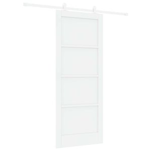 vidaXL Puerta Corredera Blanco 83 x 202 cm Madera de Pino Maciza