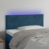 vidaXL Cabecero con LED de terciopelo azul oscuro 80x5x78/88 cm