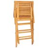 vidaXL Sillas plegables, 4 unidades, 56x63x90 cm, madera maciza de teca.