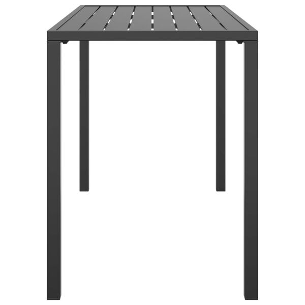 vidaXL Mesa de comedor para jard&iacute;n acero gris antracita 110x54x70 cm