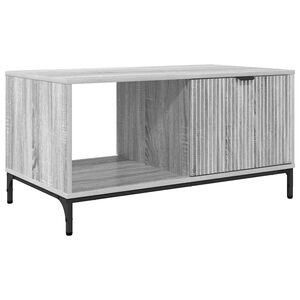 vidaXL Mesa de Caf&eacute; Gris Sonoma 90 x 49 x 46 cm Madera de ingenier&iacute;a