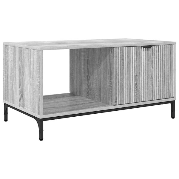 vidaXL Mesa de Caf&eacute; Gris Sonoma 90 x 49 x 46 cm Madera de ingenier&iacute;a