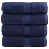 vidaXL Toallas de mano premium SOLUND, 4 uds, azul marino, 30 x 30 cm, 600 g/m&sup2;