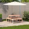 vidaXL Mesa de p&iacute;cnic madera maciza Douglas 110x134x75 cm
