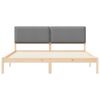 vidaXL Estructura de Cama con Cabecera Tapizada Gris Claro