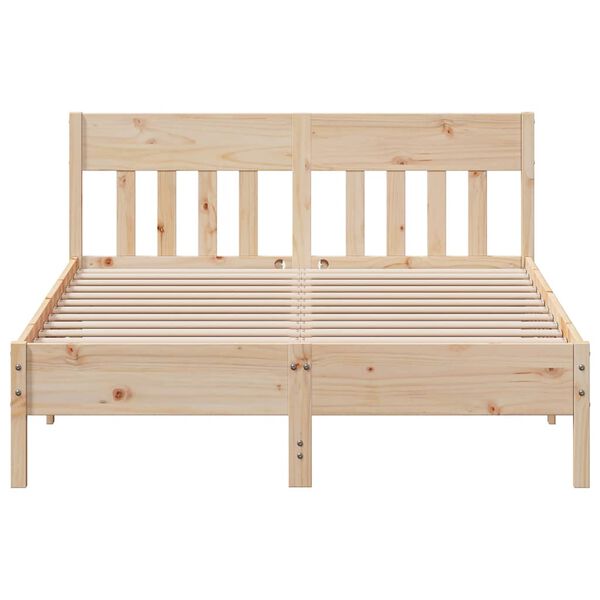vidaXL Estructura de cama sin colch&oacute;n madera de pino maciza 120x200 cm