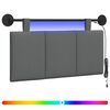 vidaXL Cabecero colgante Con luz LED Gris oscuro Tela