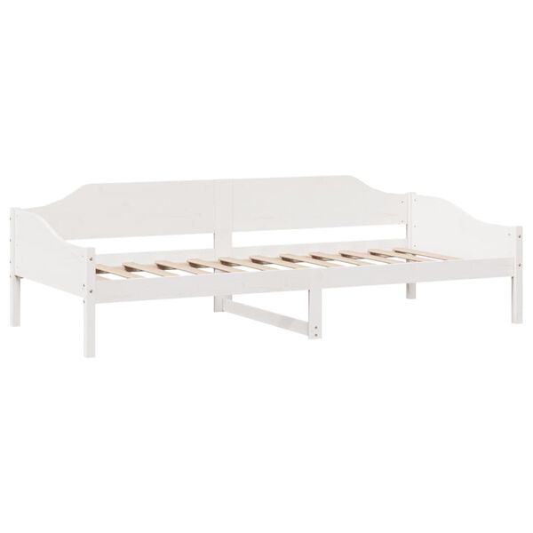 vidaXL Estructura de cama sin colch&oacute;n madera maciza blanca 90x190 cm
