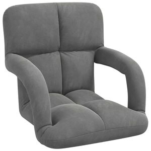 vidaXL Sill&oacute;n ajustable Gris oscuro Terciopelo