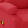 vidaXL Sillón de masaje de cuero sintético rojo