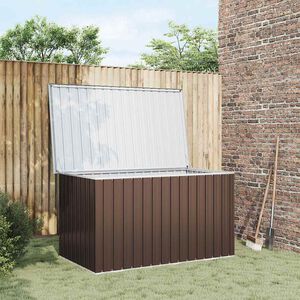 vidaXL Caja de almacenamiento de jard&iacute;n marr&oacute;n 171x99x93 cm