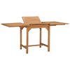 vidaXL Mesa de jard&iacute;n extensible madera maciza teca (110-160)x80x75cm