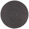 vidaXL Alfombra de yute tejida a mano redonda gris oscuro 180 cm