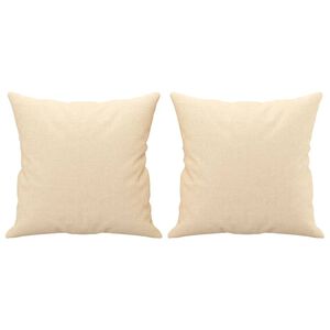 vidaXL Cojines decorativos 2 uds tela crema 40x40 cm