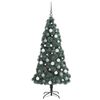 vidaXL &Aacute;rbol de Navidad artificial preiluminado con juego de bolas PET