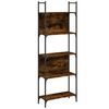vidaXL Librer&iacute;a de 5 estantes madera roble ahumado 60,5x24x166,5 cm