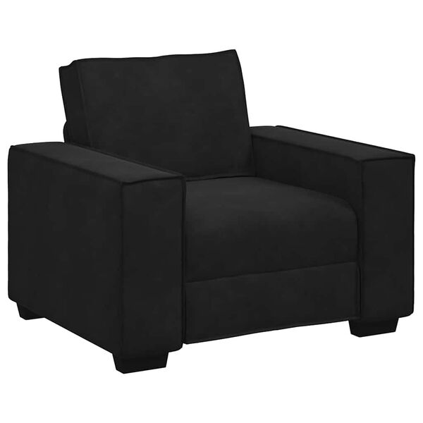 vidaXL Sillón de terciopelo negro 60 cm