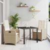 vidaXL Conjunto de Comedor de Jard&iacute;n 3 pcs Beige rat&aacute;n sint&eacute;tico