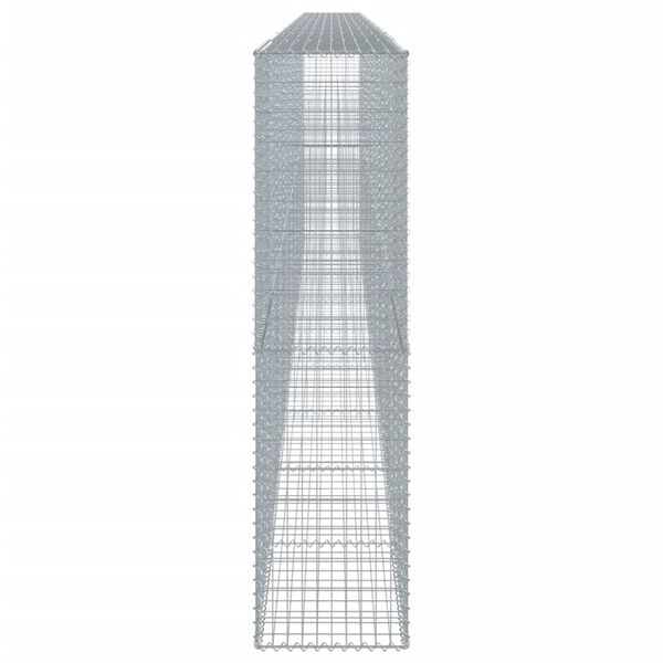 vidaXL Cesta de gaviones con cubierta hierro galvanizado 900x50x200 cm