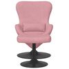 vidaXL Silla Huevo con Puff Rosa Terciopelo
