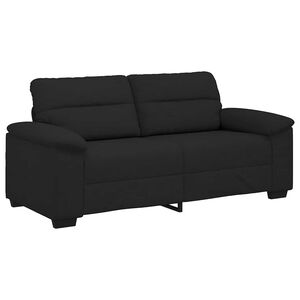 vidaXL Sofá 2 plazas Tela Negro 140 cm
