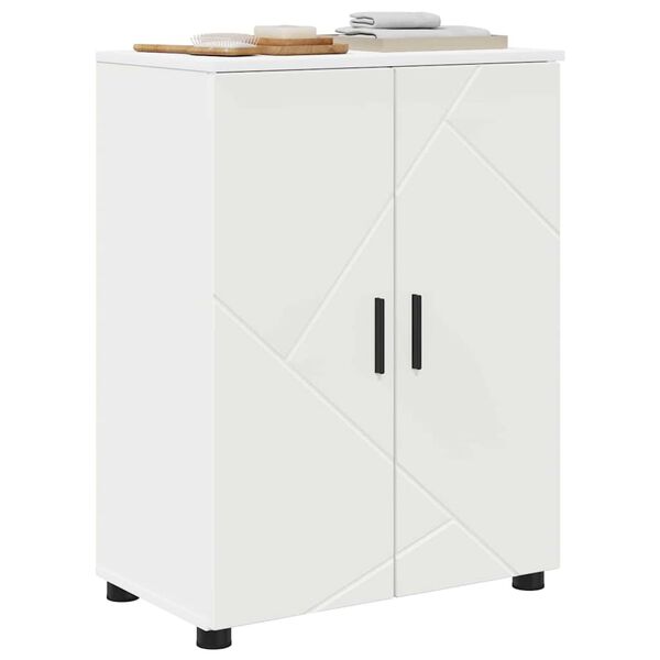 vidaXL Gabinete de Ba&ntilde;o 60 x 35 x 80 cm Madera contrachapada & Metal