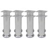 vidaXL 8x Patas de sof&aacute; redondas cromadas 180 mm