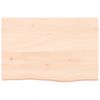 vidaXL Encimera de ba&ntilde;o madera maciza sin tratar 60x40x(2-4) cm
