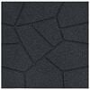vidaXL Piedra decorativa 6 pcs Negro 40,5 x 40,5 x 2 cm Goma