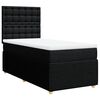 vidaXL Cama box spring con colch&oacute;n tela negro 80x200 cm
