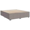 vidaXL Cama box spring con colch&oacute;n tela gris taupe 200x200 cm