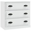 vidaXL Aparador de madera contrachapada blanco 70x35,5x67,5 cm