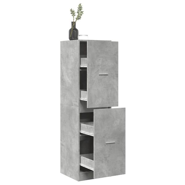 vidaXL Armario botiqu&iacute;n madera ingenier&iacute;a gris hormig&oacute;n 40x41x144,5 cm