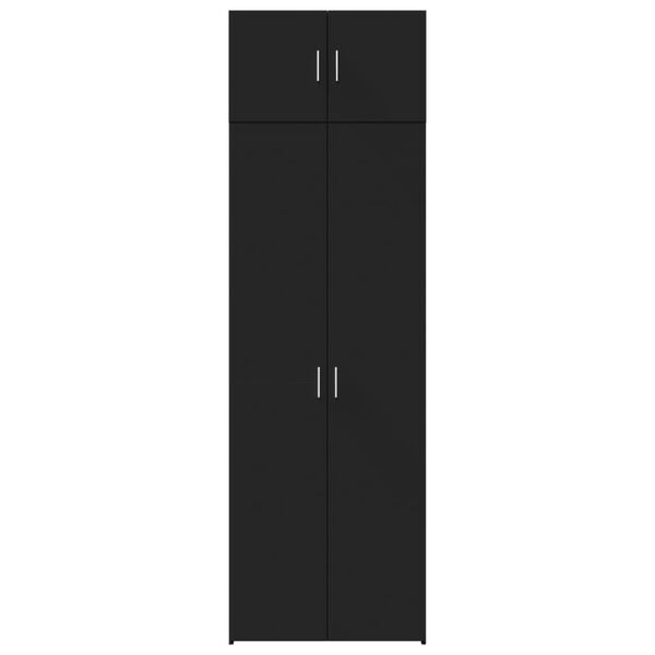 vidaXL Armario de madera de ingenier&iacute;a negro 70x42,5x225 cm