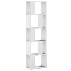 vidaXL Librer&iacute;a 5 niveles madera ingenier&iacute;a blanca 45x23,5x162,5 cm