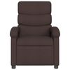 vidaXL Sill&oacute;n de masaje reclinable de tela marr&oacute;n oscuro