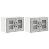vidaXL Panel de lavaplatos Kalmar 2 uds. Gris Concreto