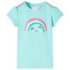 Camiseta infantil verde menta claro 140
