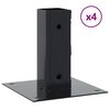 vidaXL Bases para postes cuadradas 4 uds. Antracita 46x46 mm