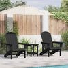 vidaXL Silla de Jard&iacute;n 2 pcs Negro 82 x 74 x 92 cm Polietileno